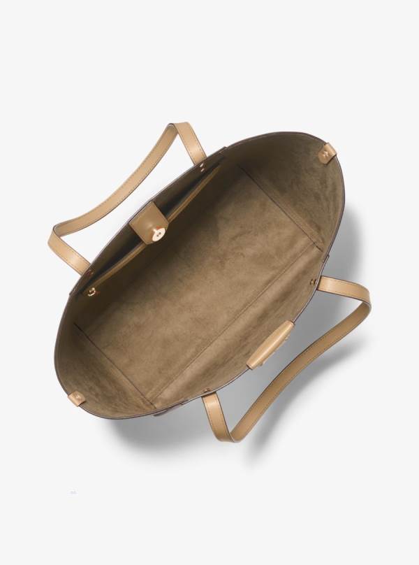 Damske Prenosná Taška Michael Kors Karlie Large Pebbled Leather Hnede - Kabelky Michael Kors Obchod | ADPLG-5294